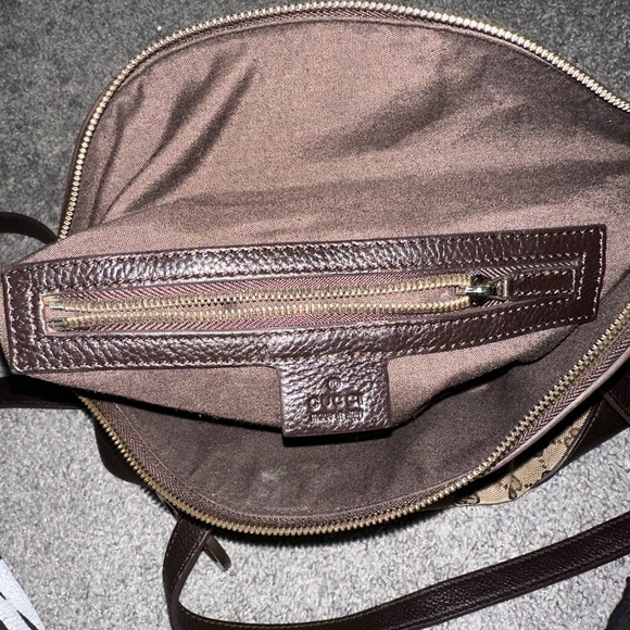 Gucci Charm Convertible Dome Satchel GG Canvas with Leather Medium - Picture 12 of 17